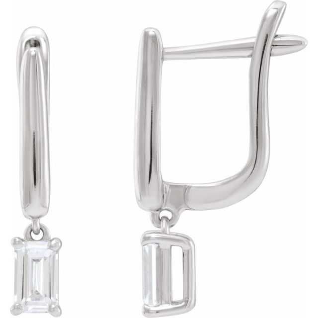 14K Yellow 3/4 CTW Lab-Grown Diamond Lever Back Earrings