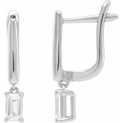 14K Yellow 3/4 CTW Lab-Grown Diamond Lever Back Earrings