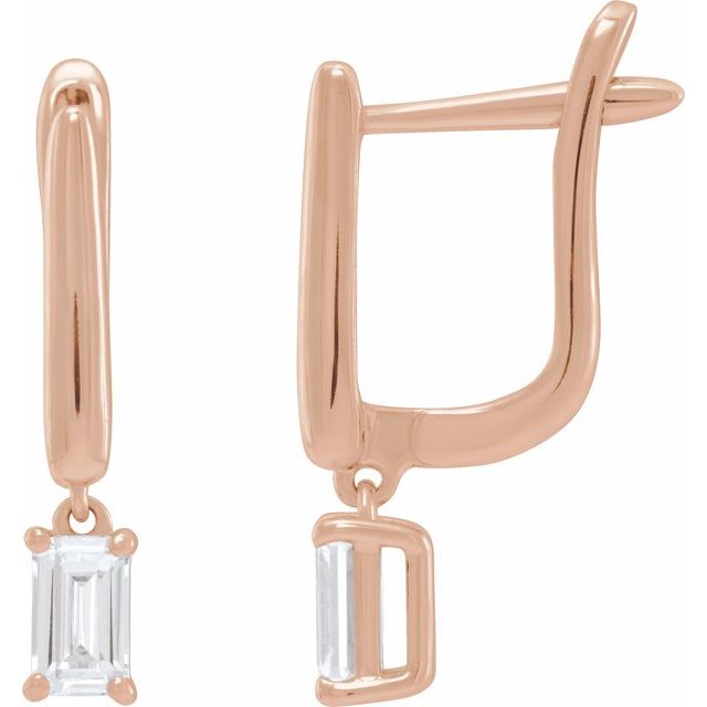 14K Yellow 3/4 CTW Lab-Grown Diamond Lever Back Earrings