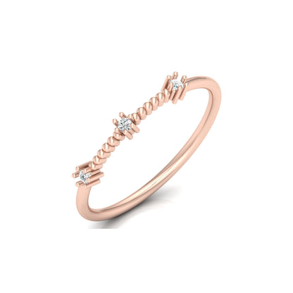 Stackable Round Cut Diamond Wedding Band In 10K Solid Gold  Perfect For Everyday Wear - HIGHCARAT DIAMONDS