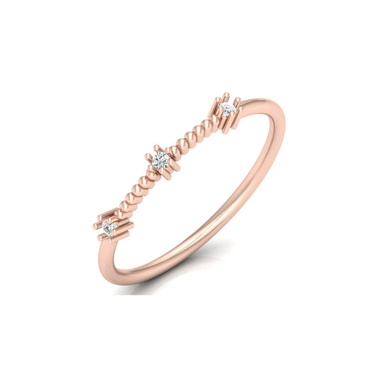 Stackable Round Cut Diamond Wedding Band In 10K Solid Gold  Perfect For Everyday Wear - HIGHCARAT DIAMONDS