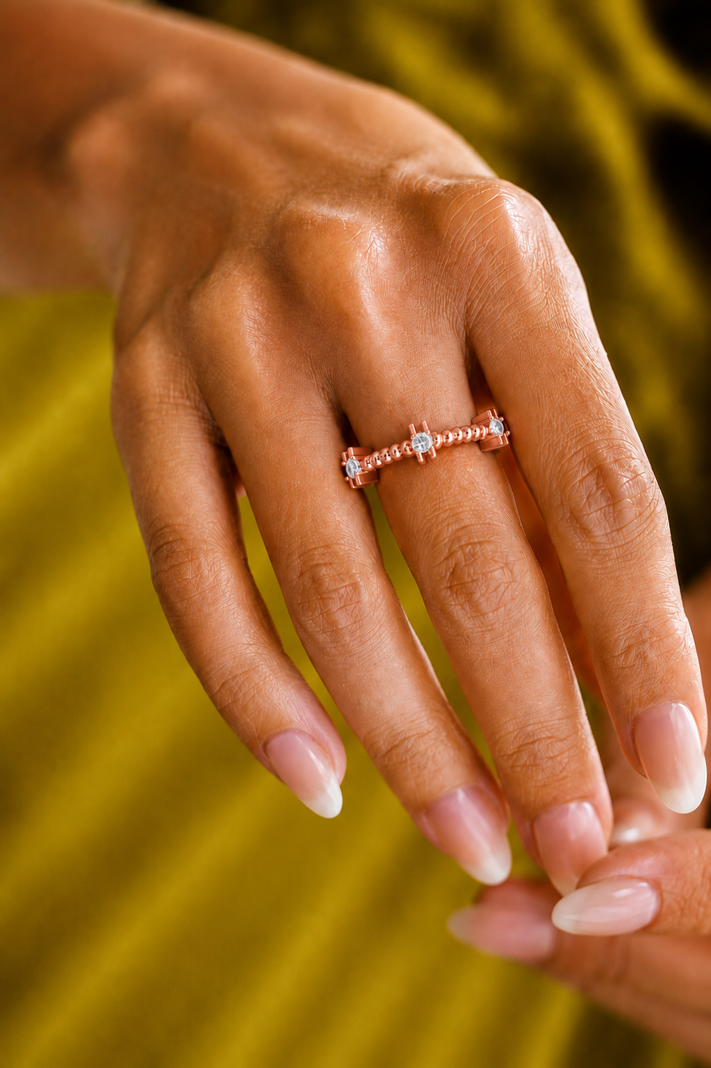 Stackable Round Cut Diamond Wedding Band In 10K Solid Gold  Perfect For Everyday Wear - HIGHCARAT DIAMONDS