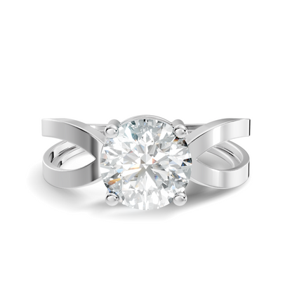 10K Solid Yellow Gold Round Cut Lab Grown Diamond Antique Solitaire Dainty Cluster Engagement  Ring For Her