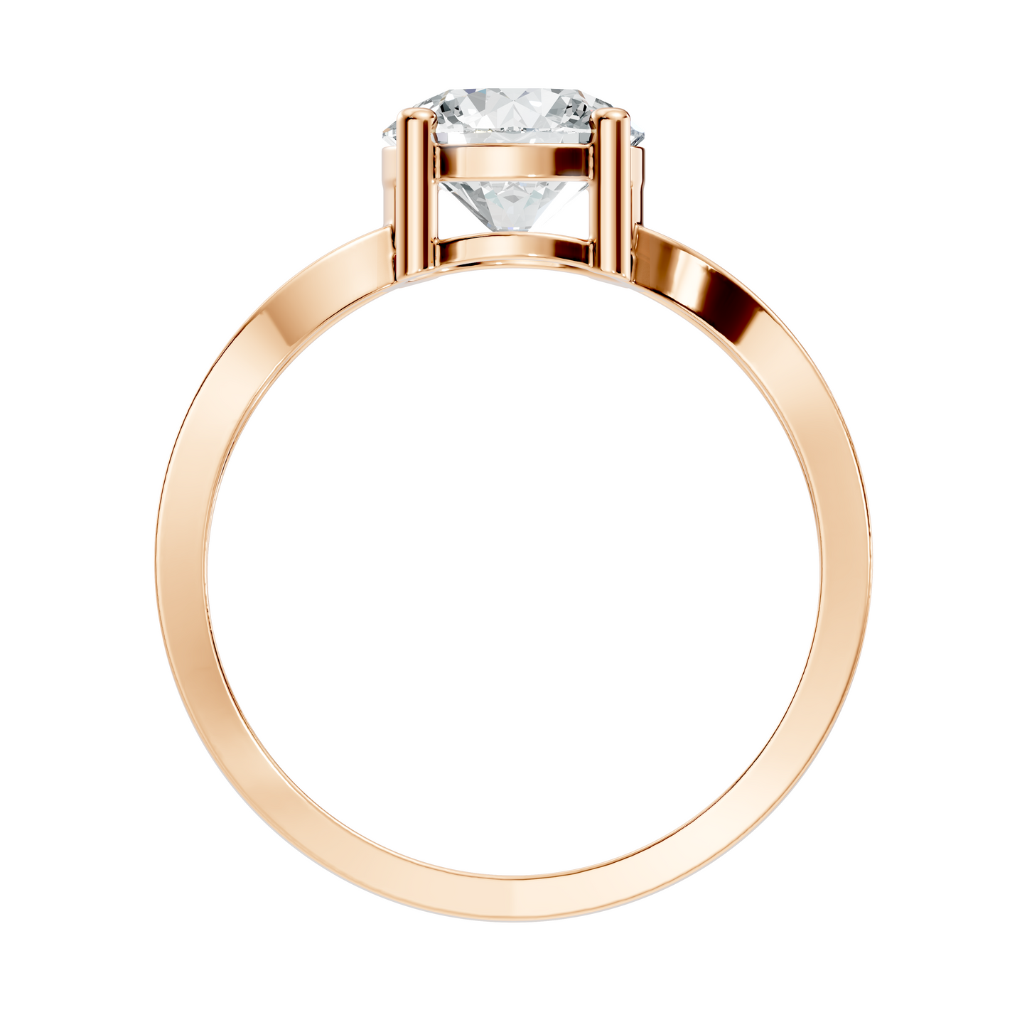 10K Solid Yellow Gold Round Cut Lab Grown Diamond Antique Solitaire Dainty Cluster Engagement  Ring For Her