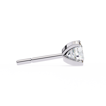 2.57Ct Round Cut  Lab Grown Diamond Antique Art Deco Stunning Handmade Screw Back Part Wear Stud Earring For Gift