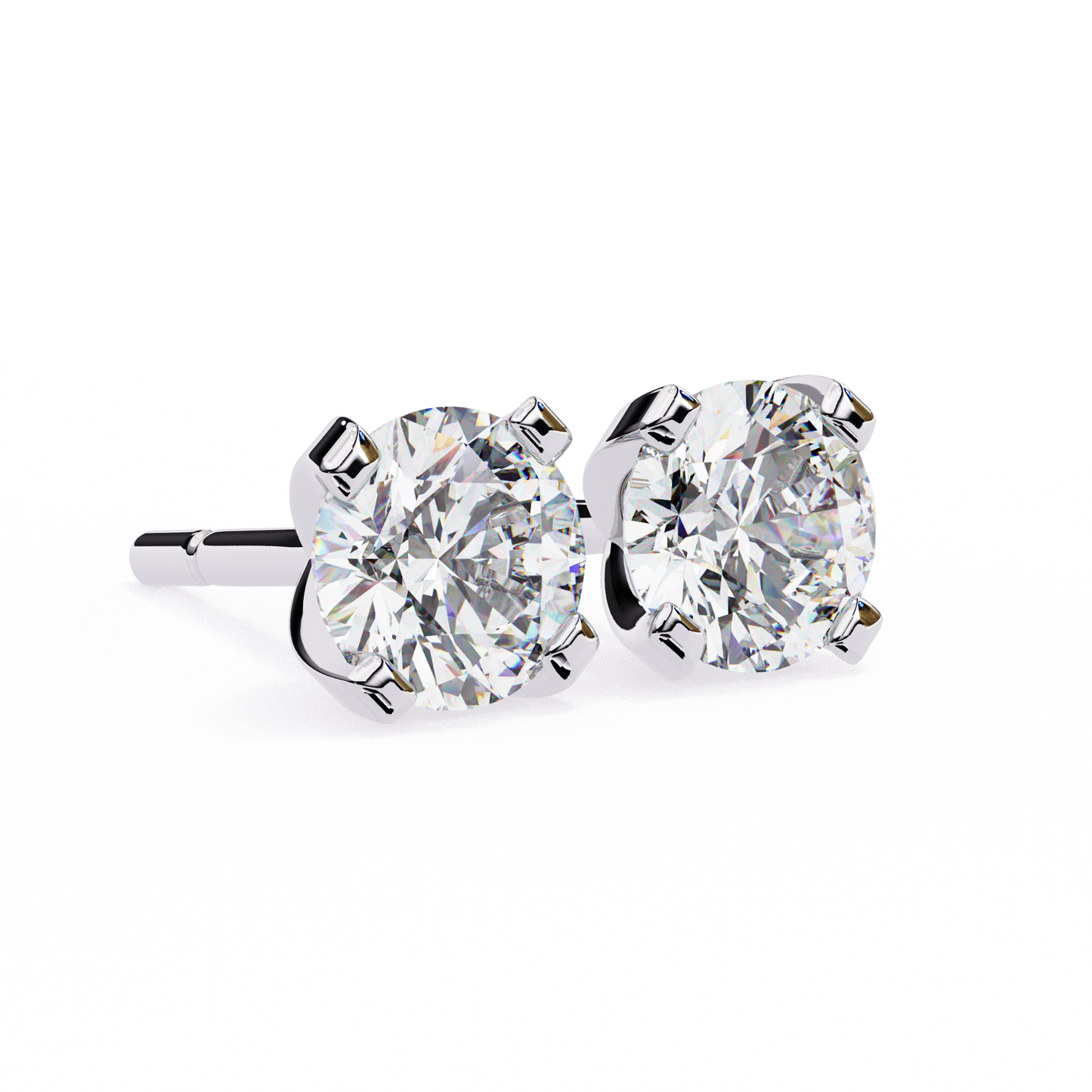 2.57Ct Round Cut  Lab Grown Diamond Antique Art Deco Stunning Handmade Screw Back Part Wear Stud Earring For Gift
