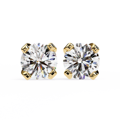 2.57Ct Round Cut  Lab Grown Diamond Antique Art Deco Stunning Handmade Screw Back Part Wear Stud Earring For Gift