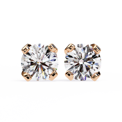 2.57Ct Round Cut  Lab Grown Diamond Antique Art Deco Stunning Handmade Screw Back Part Wear Stud Earring For Gift