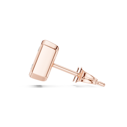 Radiant Cut Lab Grown Diamond Vintage Stud Earrings