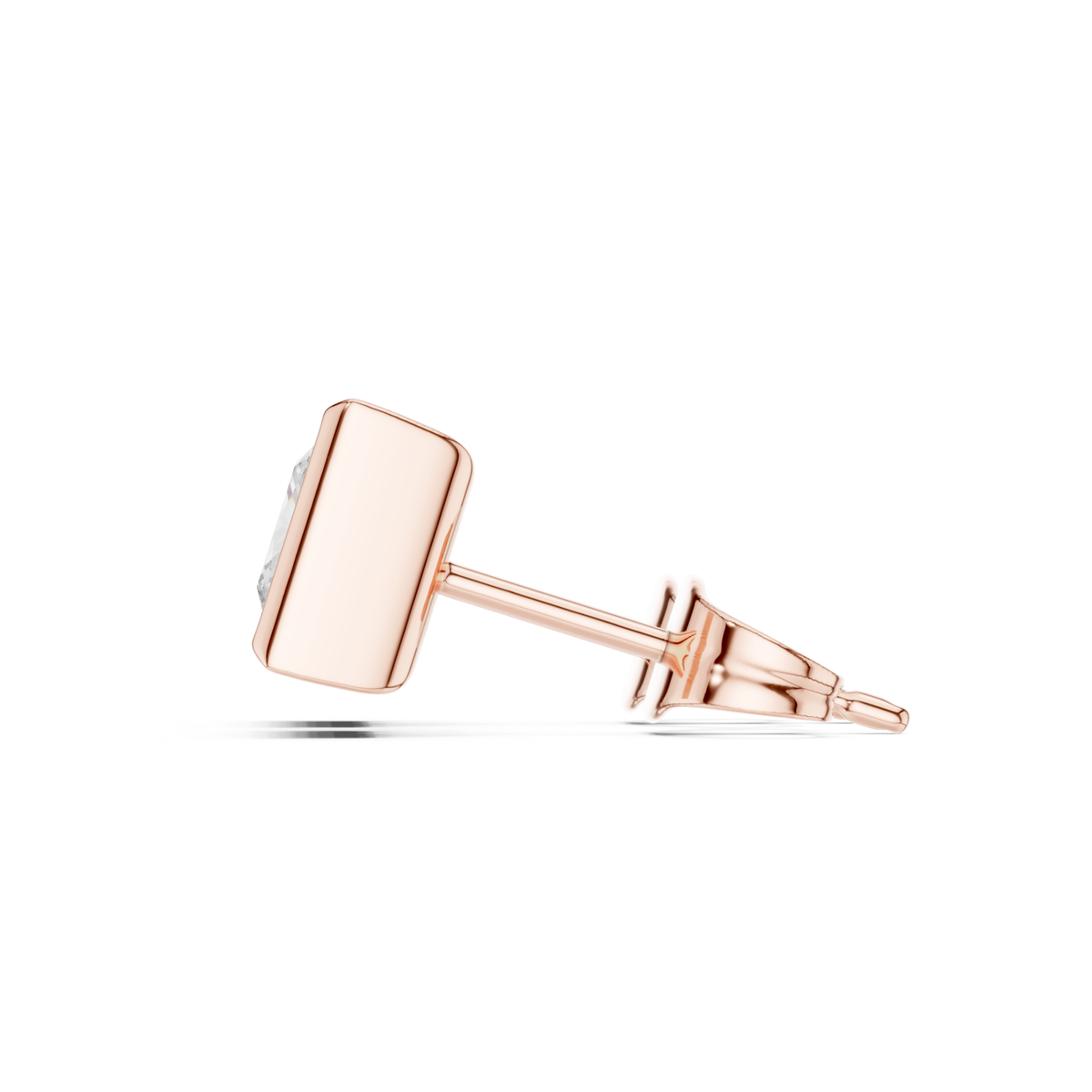 Princess Cut Lab Grown Diamond Vintage Stud Earrings
