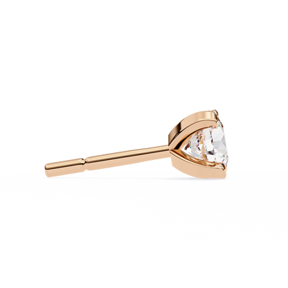 2.57Ct Round Cut  Lab Grown Diamond Antique Art Deco Stunning Handmade Screw Back Part Wear Stud Earring For Gift