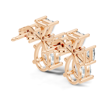 Triangle & Pear Lab Grown Diamond Vinatge Stud Earring