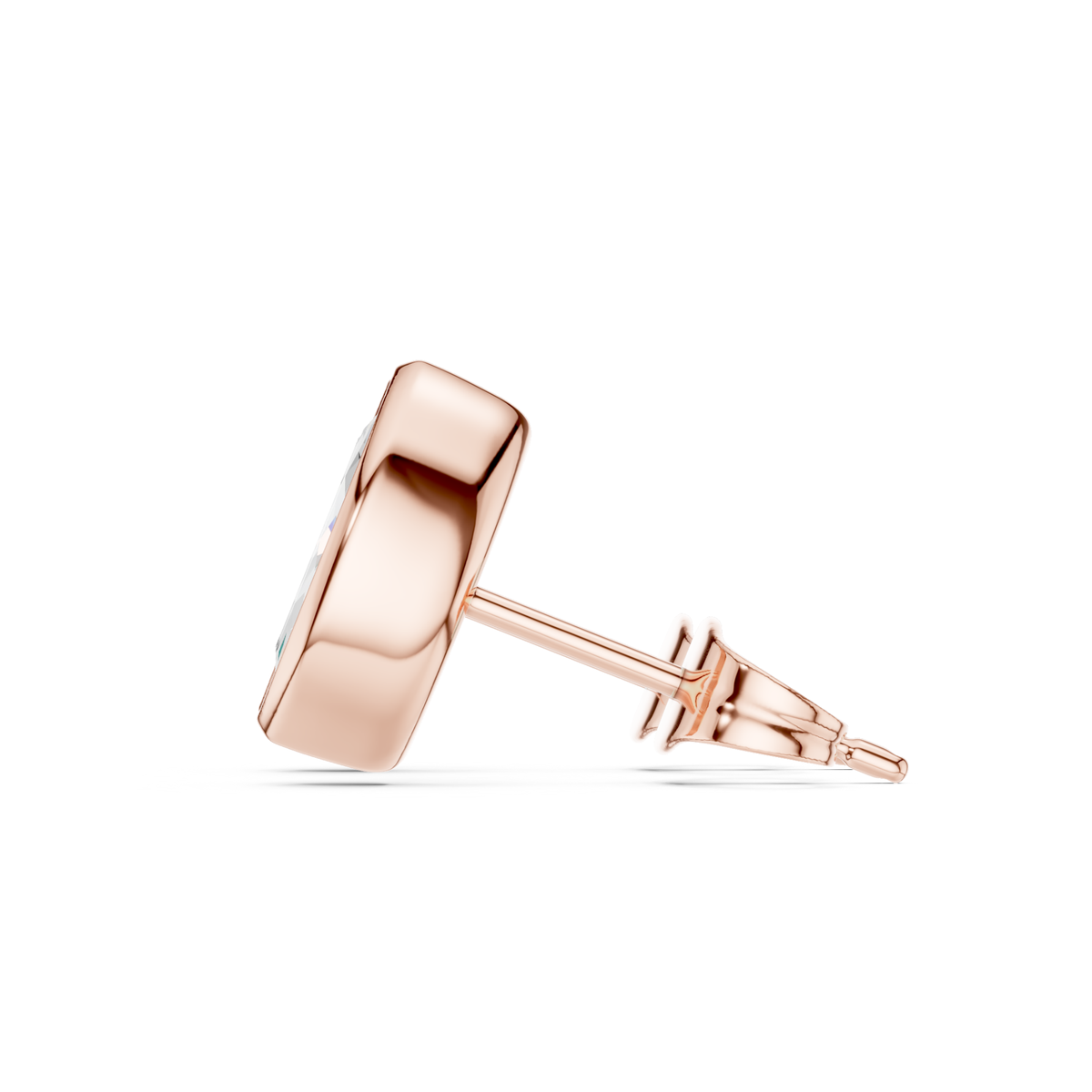 Marquise Cut Lab Grown Diamond Bezel Stud Earrings
