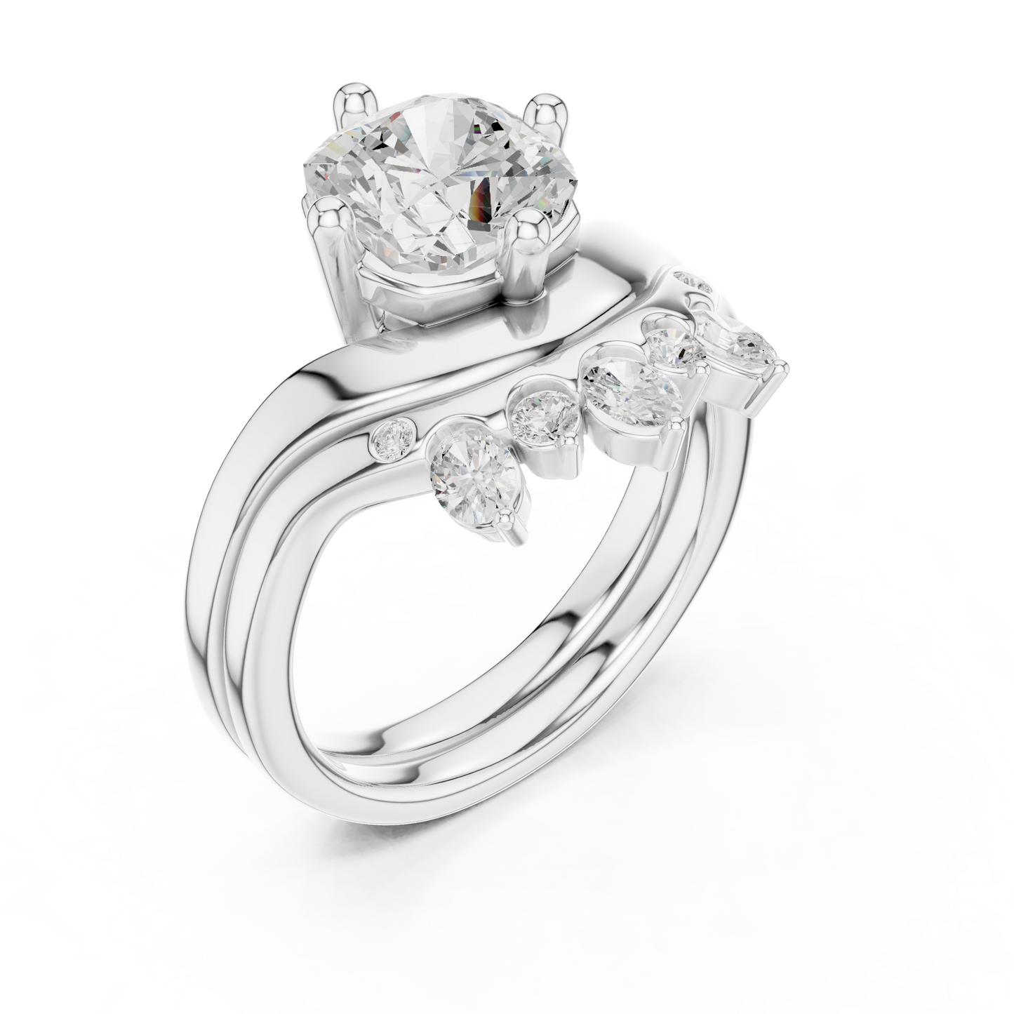 10k Solid Gold Cushion, Round, & Oval Shape Lab Grown Diamond Classic Elegance Diamond Ring For Her