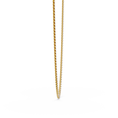 10k Solid Rose Gold Lab Grown Pear Shape Tennis Necklace - HIGHCARAT DIAMONDS