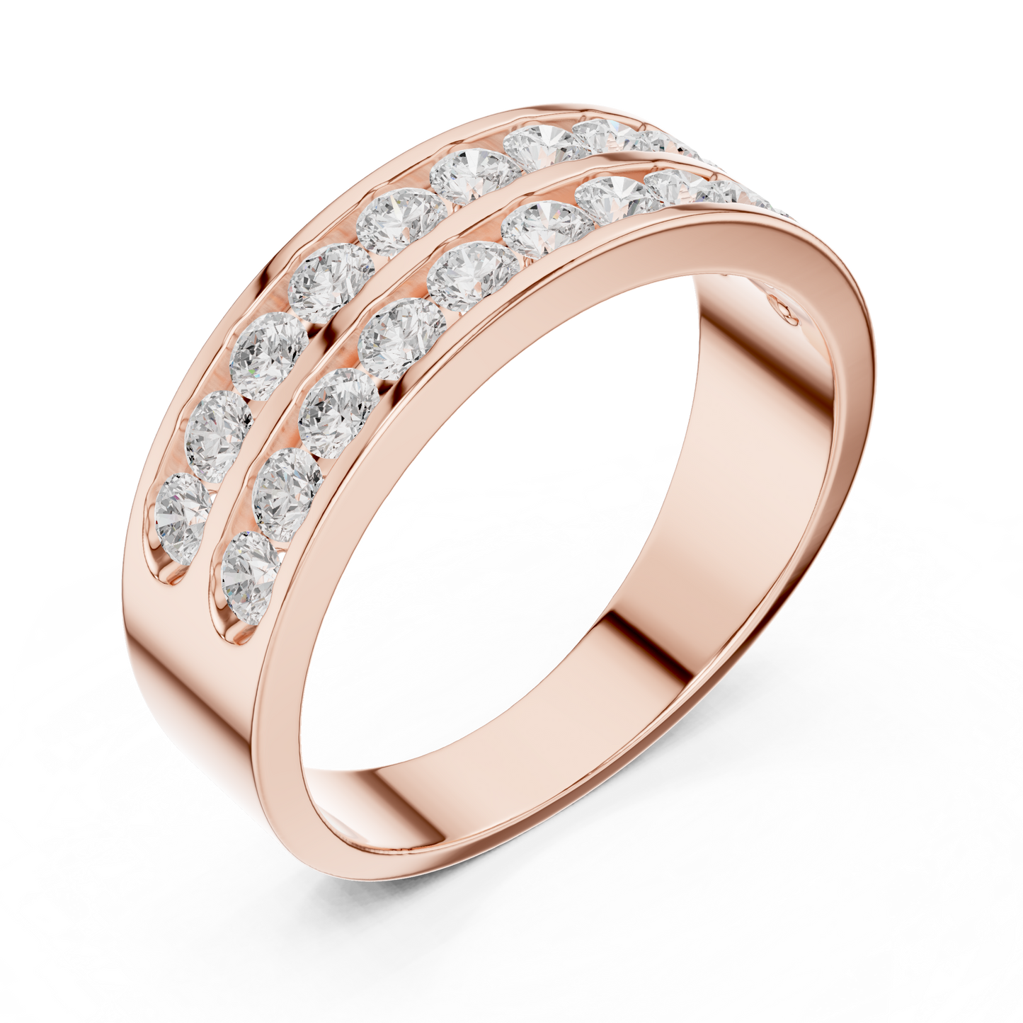 10k Solid White Gold Natural & Lab Grown Round Shapes Diamond Esthetical Men's Diamond Ring - HIGHCARAT DIAMONDS
