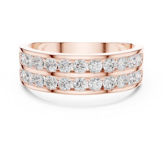 10k Solid White Gold Natural & Lab Grown Round Shapes Diamond Esthetical Men's Diamond Ring - HIGHCARAT DIAMONDS