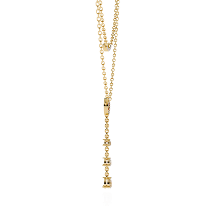 10k Solid White Gold  Pear And Round Cut Lab Grown & Natural Diamond Open Circle Vintage Party Wear Necklace For Women's - HIGHCARAT DIAMONDS