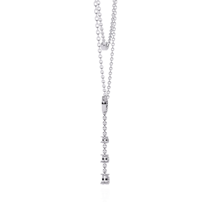 10k Solid White Gold  Pear And Round Cut Lab Grown & Natural Diamond Open Circle Vintage Party Wear Necklace For Women's - HIGHCARAT DIAMONDS
