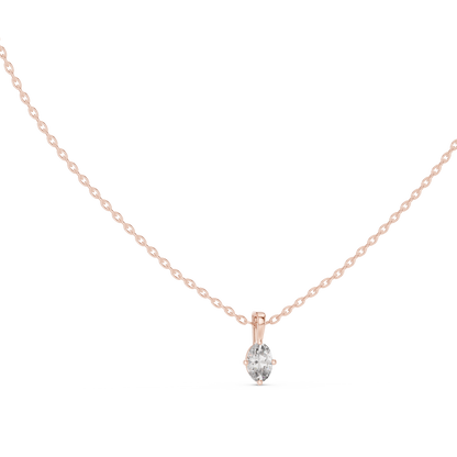 0.50 Oval Cut Stunning Labgrown Diamond Solitaire Pendant For Her In 14K solid Gold - HIGHCARAT DIAMONDS