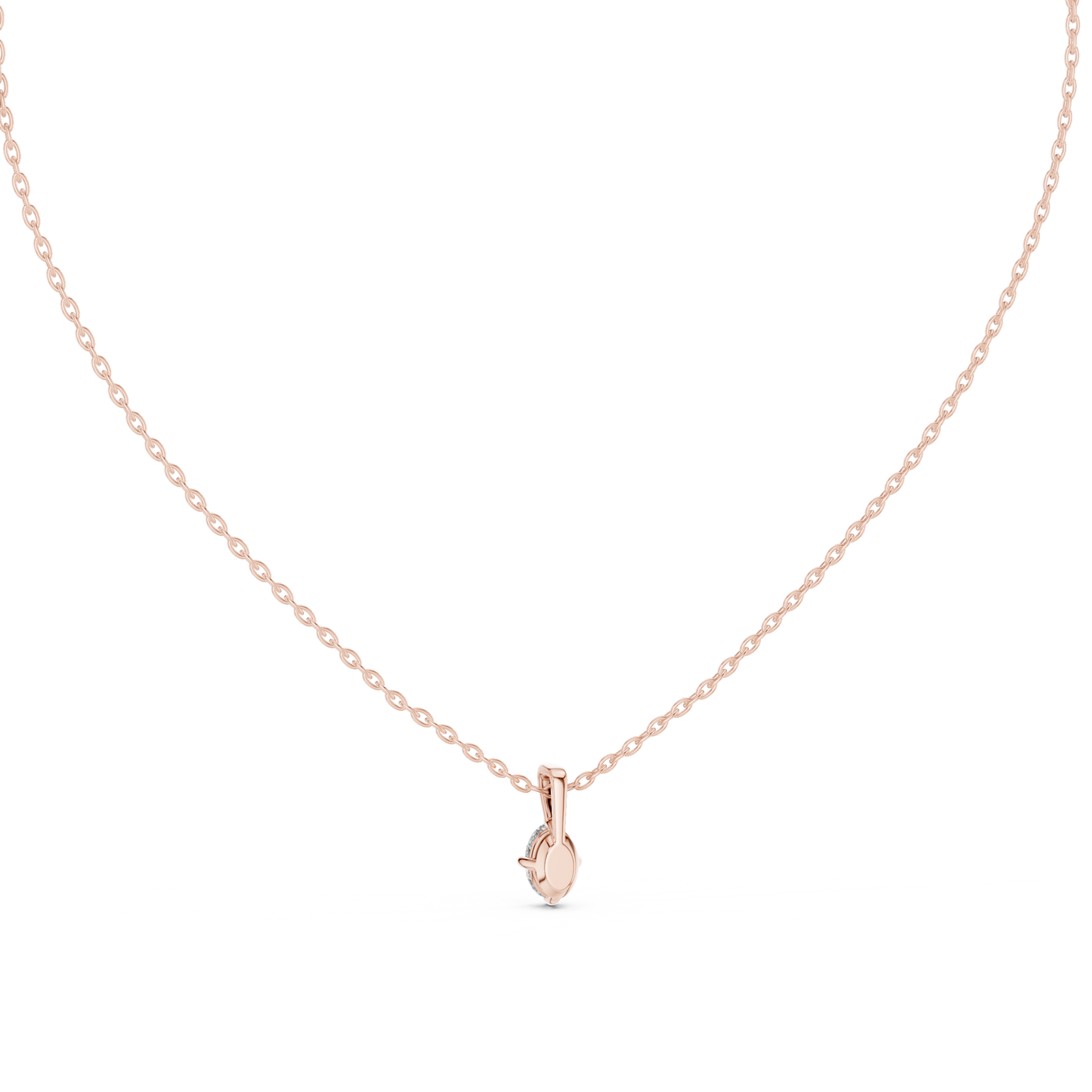 0.50 Oval Cut Stunning Labgrown Diamond Solitaire Pendant For Her In 14K solid Gold - HIGHCARAT DIAMONDS
