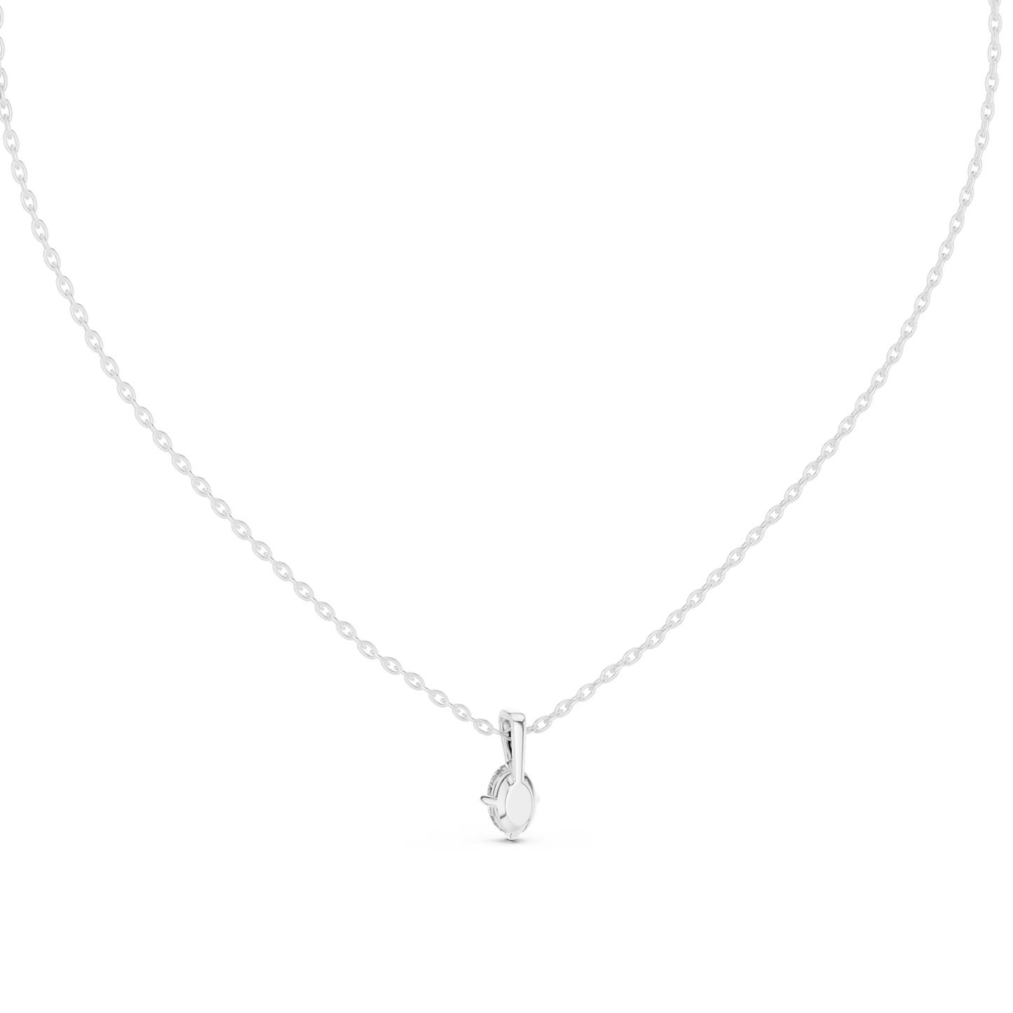 0.50 Oval Cut Stunning Labgrown Diamond Solitaire Pendant For Her In 14K solid Gold - HIGHCARAT DIAMONDS