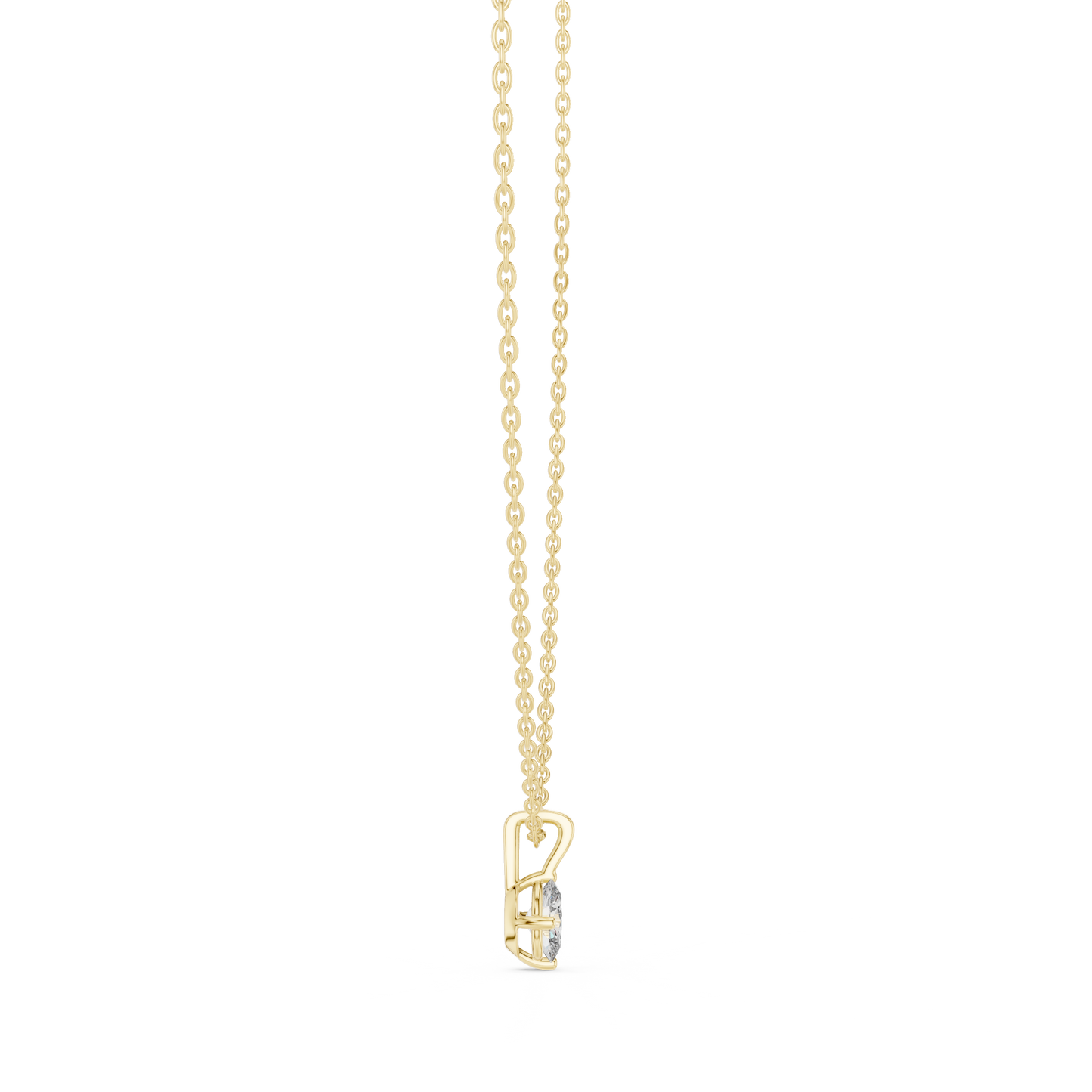 0.50 Oval Cut Stunning Labgrown Diamond Solitaire Pendant For Her In 14K solid Gold - HIGHCARAT DIAMONDS
