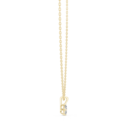 0.50 Oval Cut Stunning Labgrown Diamond Solitaire Pendant For Her In 14K solid Gold - HIGHCARAT DIAMONDS