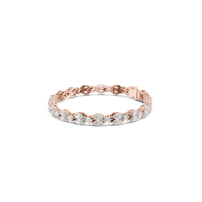 Round Cut High Quality Diamond Antique Delicate Three Stone Sparkling Bridesmaid Tennis Bracelet Gift For Her - HIGHCARAT DIAMONDS