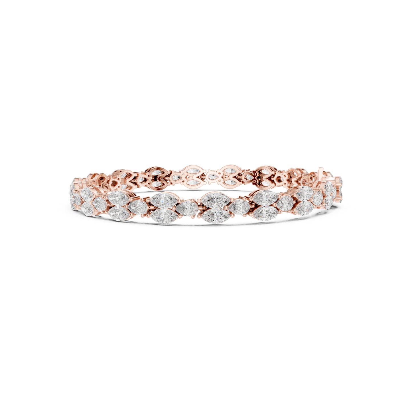 Round Cut High Quality Diamond Antique Delicate Three Stone Sparkling Bridesmaid Tennis Bracelet Gift For Her - HIGHCARAT DIAMONDS