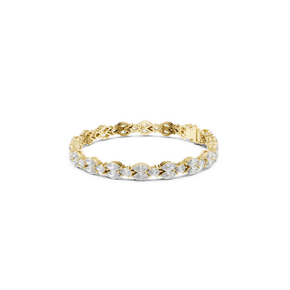 Round Cut High Quality Diamond Antique Delicate Three Stone Sparkling Bridesmaid Tennis Bracelet Gift For Her - HIGHCARAT DIAMONDS