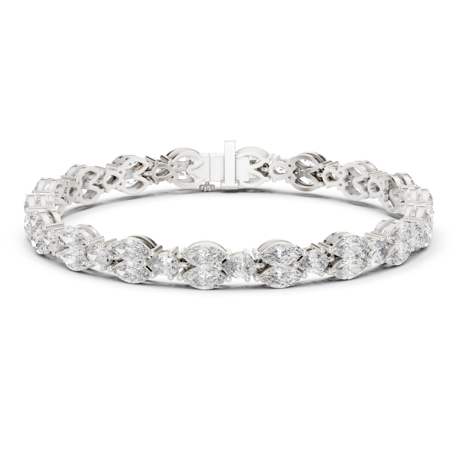 11.52 CT Marquise Shape Lab Grown Diamond Tennis Bracelet - HIGHCARAT DIAMONDS