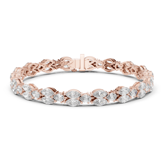 11.52 CT Marquise Shape Lab Grown Diamond Tennis Bracelet - HIGHCARAT DIAMONDS