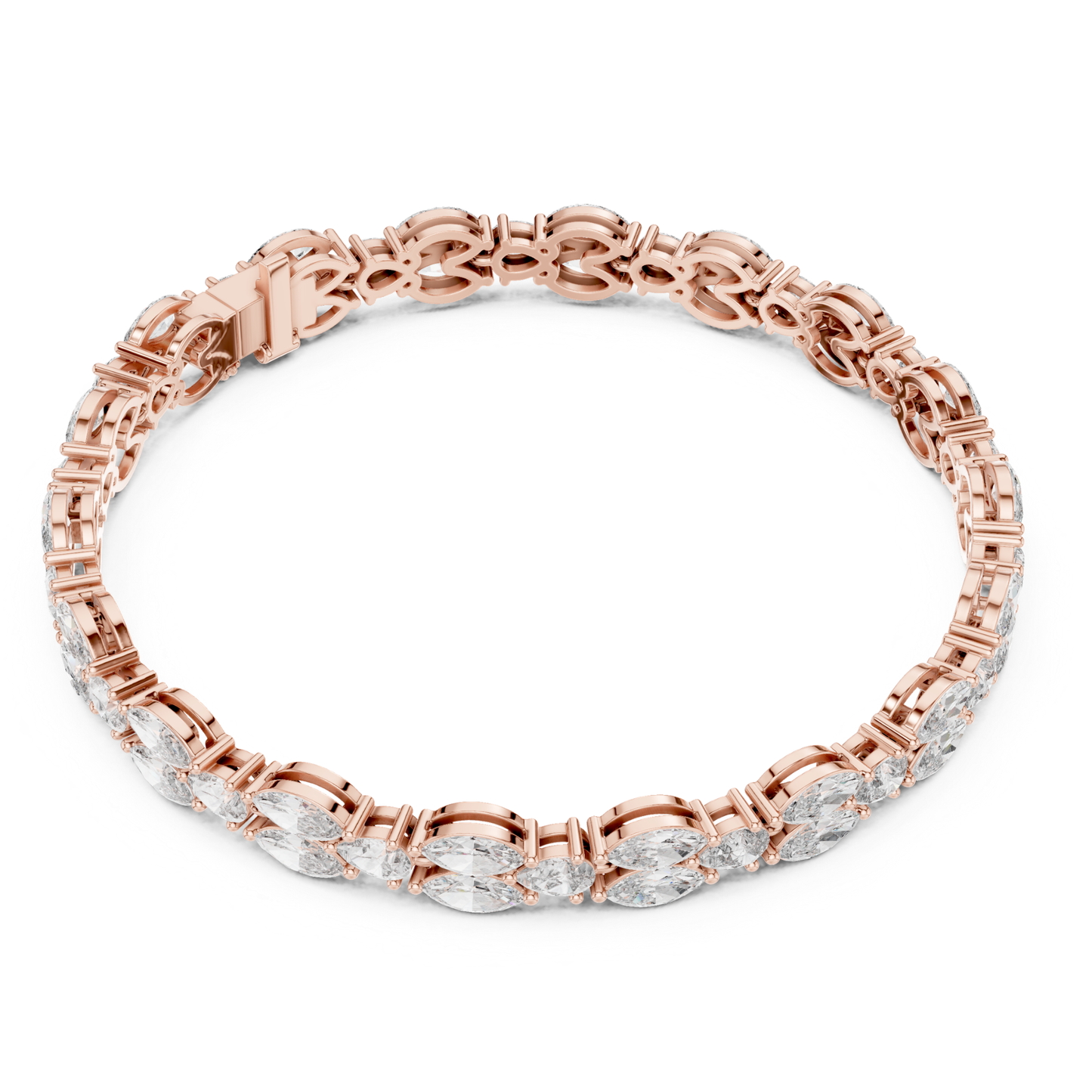 11.52 CT Marquise Shape Lab Grown Diamond Tennis Bracelet - HIGHCARAT DIAMONDS