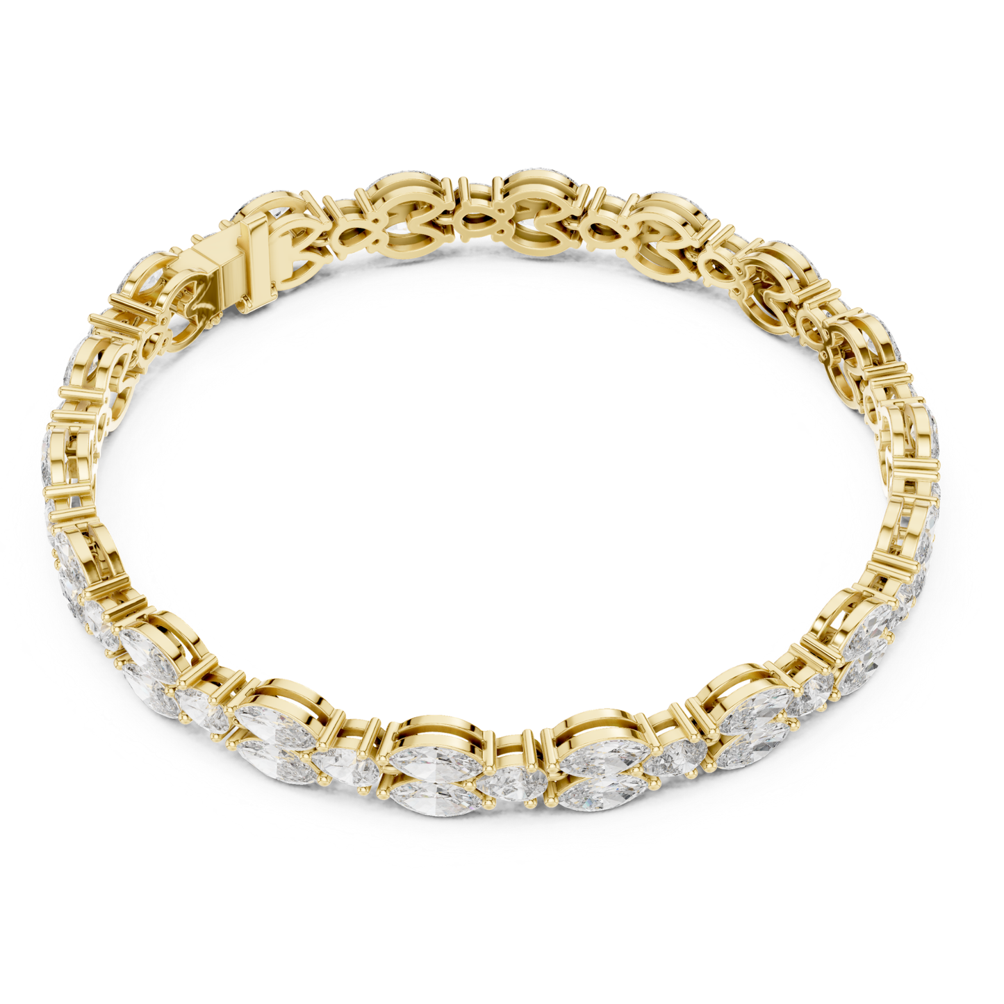 11.52 CT Marquise Shape Lab Grown Diamond Tennis Bracelet - HIGHCARAT DIAMONDS