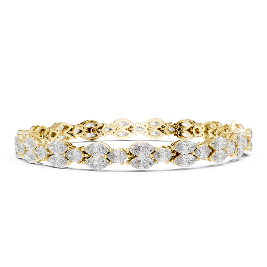 11.52 CT Marquise Shape Lab Grown Diamond Tennis Bracelet - HIGHCARAT DIAMONDS