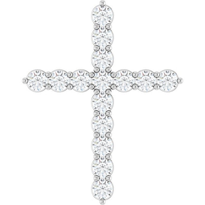 14K Yellow 1/4 CTW Lab-Grown Diamond Cross Pendant