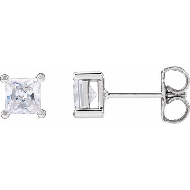 14K White  Square 1/5 CTW Lab-Grown Diamond Earrings