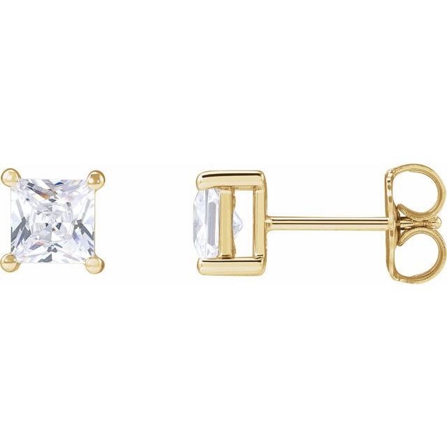 14K White  Square 1/5 CTW Lab-Grown Diamond Earrings