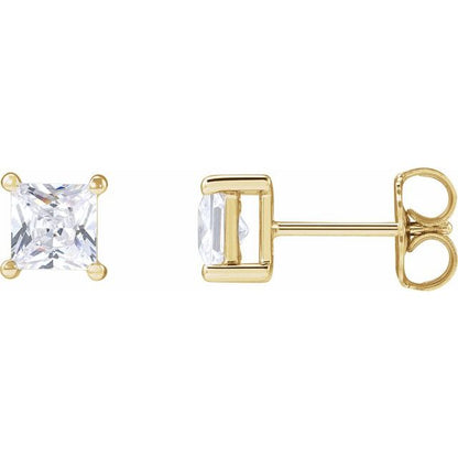 14K White  Square 1/5 CTW Lab-Grown Diamond Earrings