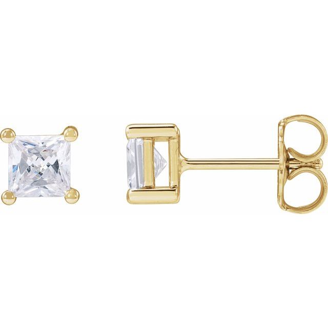 14K White  Square 1/5 CTW Lab-Grown Diamond Earrings