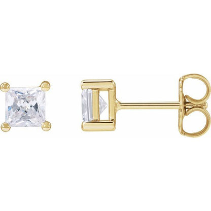 14K White  Square 1/5 CTW Lab-Grown Diamond Earrings