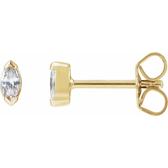 14K Yellow 1/3 CTW Lab-Grown Diamond Stud Earrings