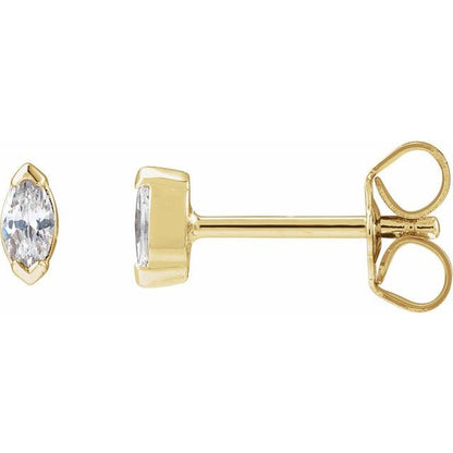 14K Yellow 1/3 CTW Lab-Grown Diamond Stud Earrings