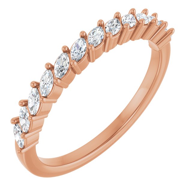 14K White 3/8 CTW Lab-Grown Diamond Anniversary Band