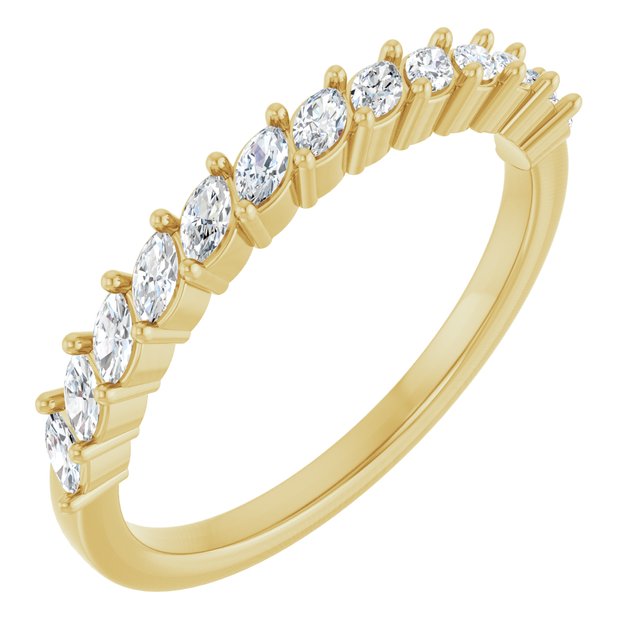 14K White 3/8 CTW Lab-Grown Diamond Anniversary Band