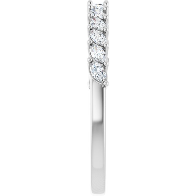 14K White 3/8 CTW Lab-Grown Diamond Anniversary Band