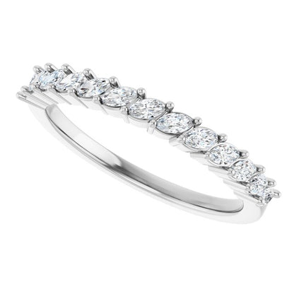 14K White 3/8 CTW Lab-Grown Diamond Anniversary Band