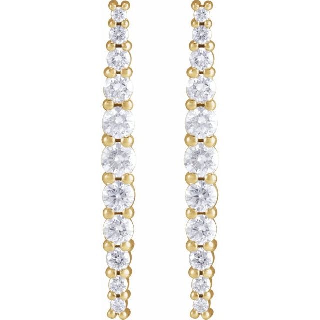 14K Yellow 1/2 CTW Lab-Grown Diamond Earrings