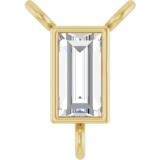 14K Rose 1/8 CT Lab-Grown Diamond Pendants Center